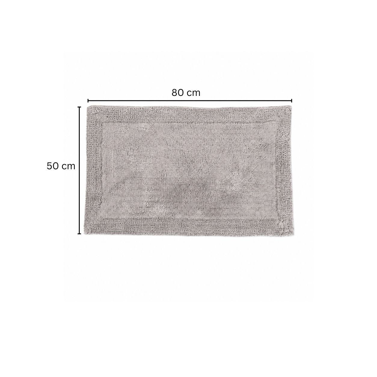 Kai Reversible Tufted Bathmat - Light Grey