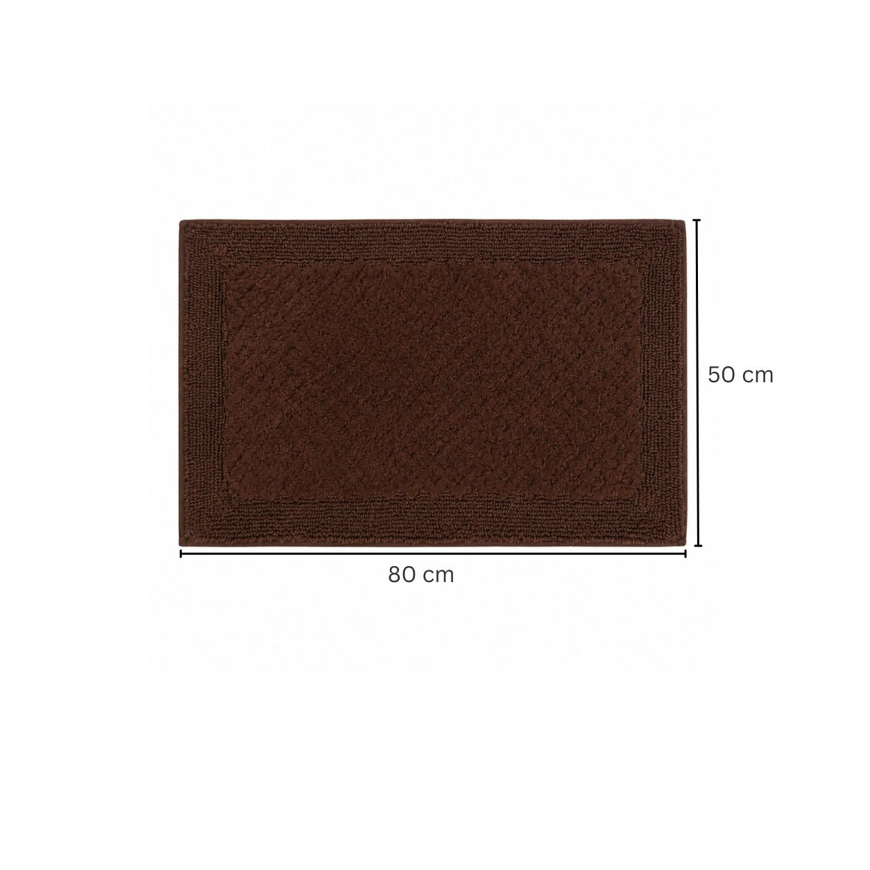 Checkered Tufted Bathmat - Brown
