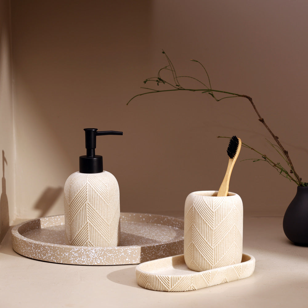 Earthtone 3-piece Bathroom Set - Cream