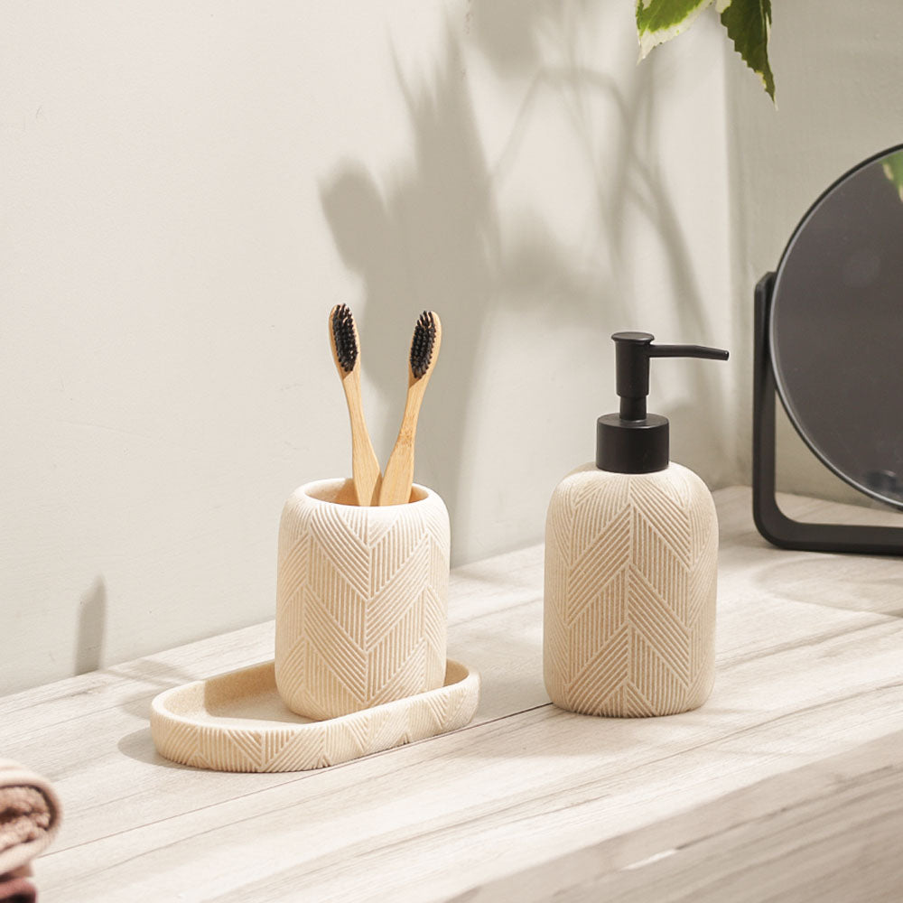 Earthtone 3-piece Bathroom Set - Cream