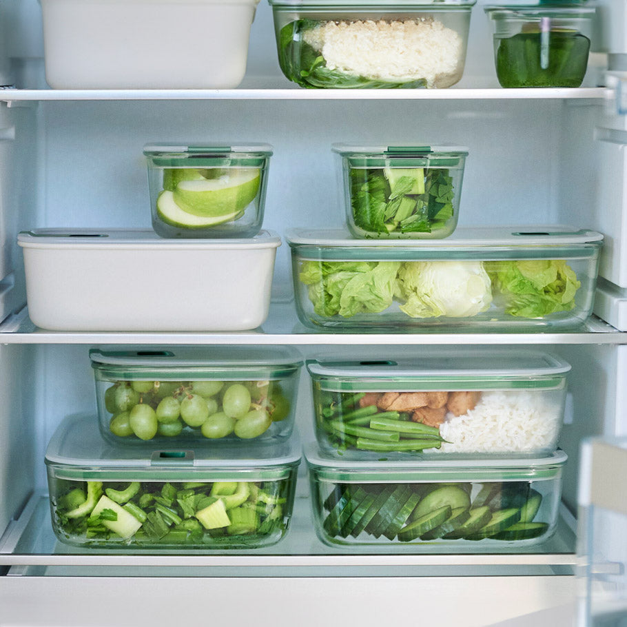 EasyClip 3-Piece Glass Storage Boxes - Nordic Sage