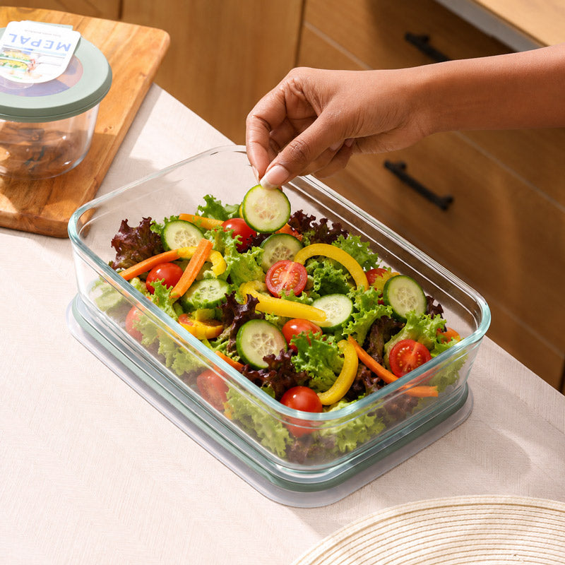 EasyClip V2 Glass Storage Box 1500ml - Nordic Sage