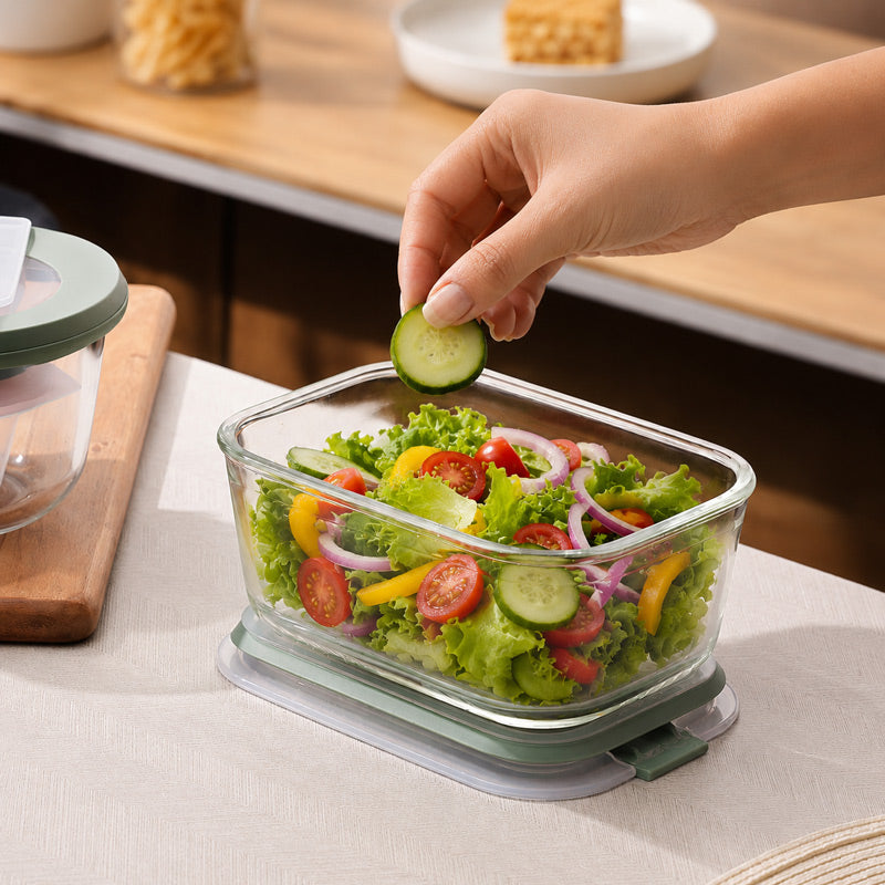 EasyClip V2 Glass Storage Box 700ml - Nordic Sage