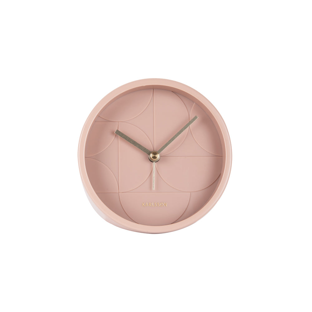 Echelon Circular Alarm Clock - Pink