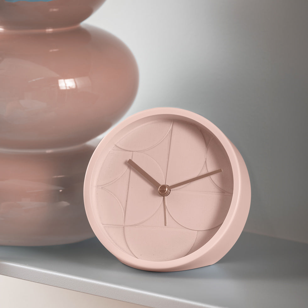 Echelon Circular Alarm Clock - Pink