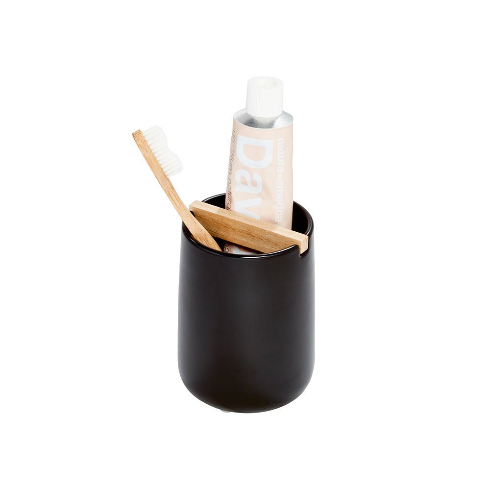 Eco Vanity Toothbrush Tumbler - Matte Black