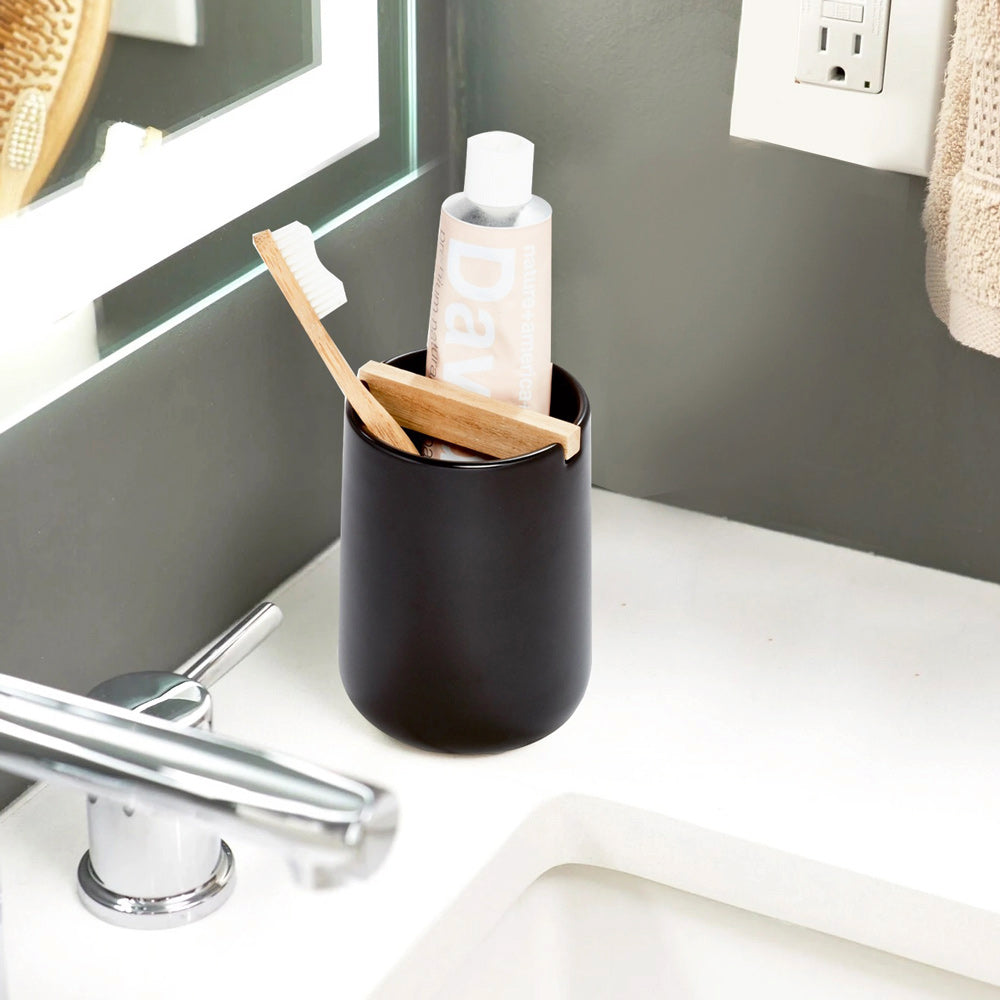 Eco Vanity Toothbrush Tumbler - Matte Black