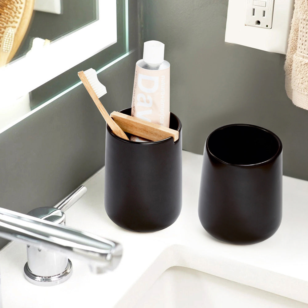 Eco Vanity Toothbrush Tumbler - Matte Black