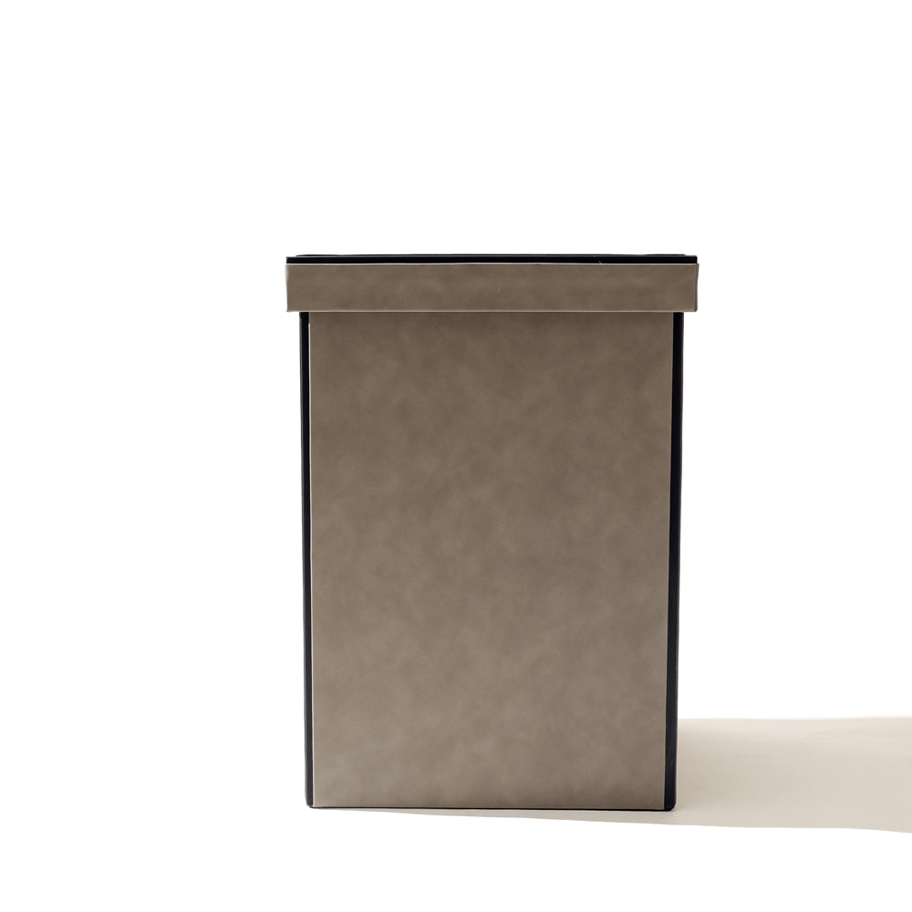 Eden Laundry Bin with Lid - Grey Black