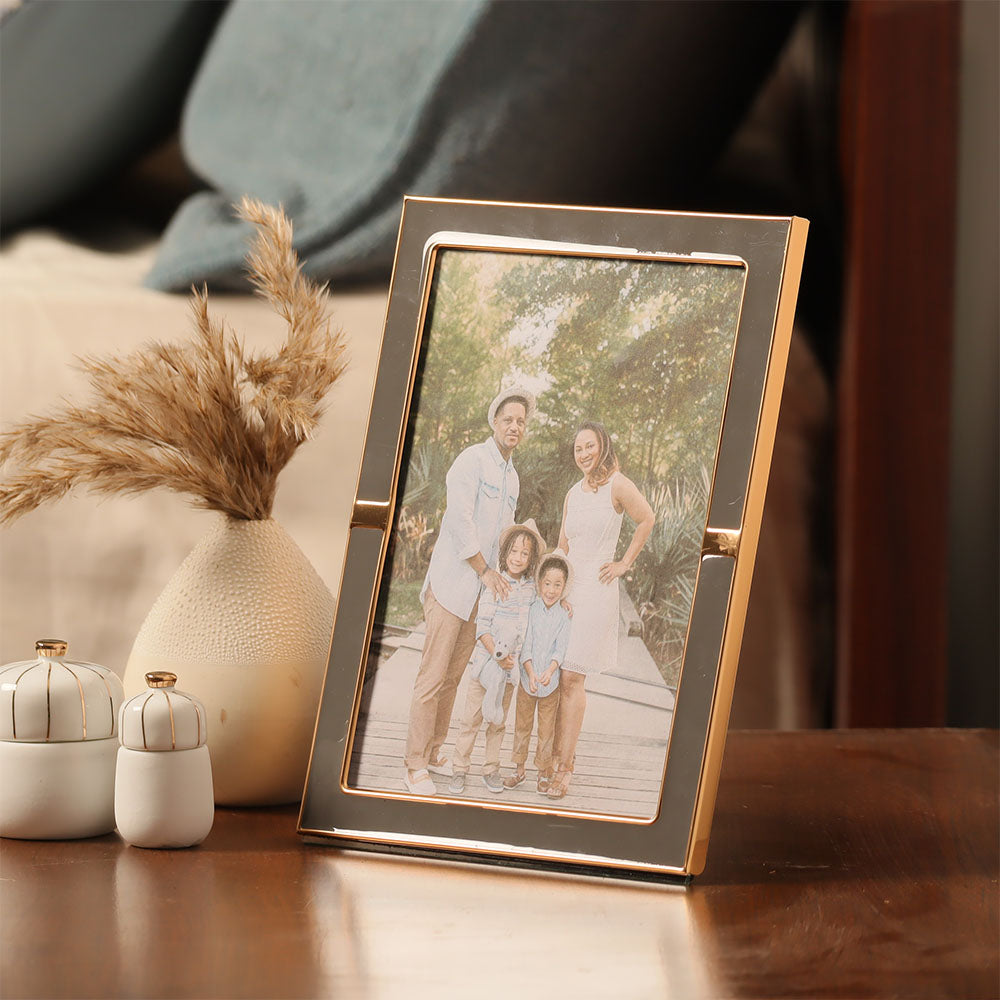 Eden Photo Frame Large - Grey Gold