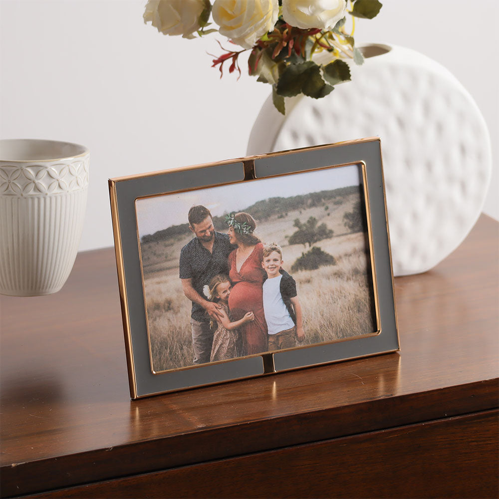 Eden Photo Frame Large - Grey Gold