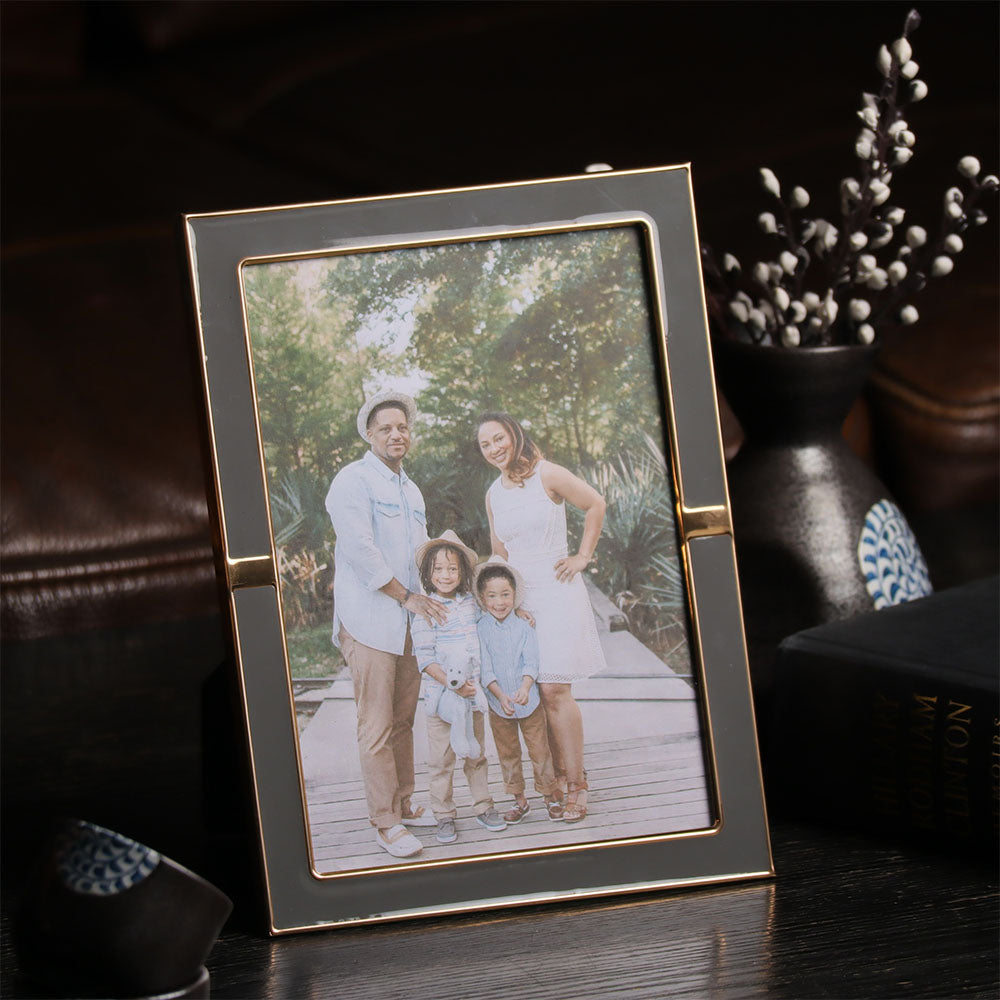 Eden Photo Frame Large - Grey Gold