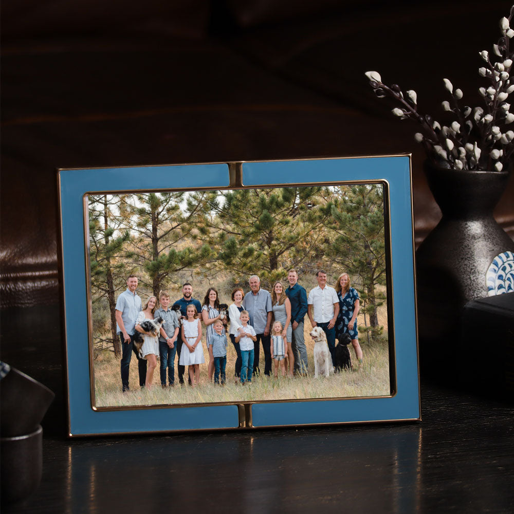 Eden Photo Frame Large - Teal Gold