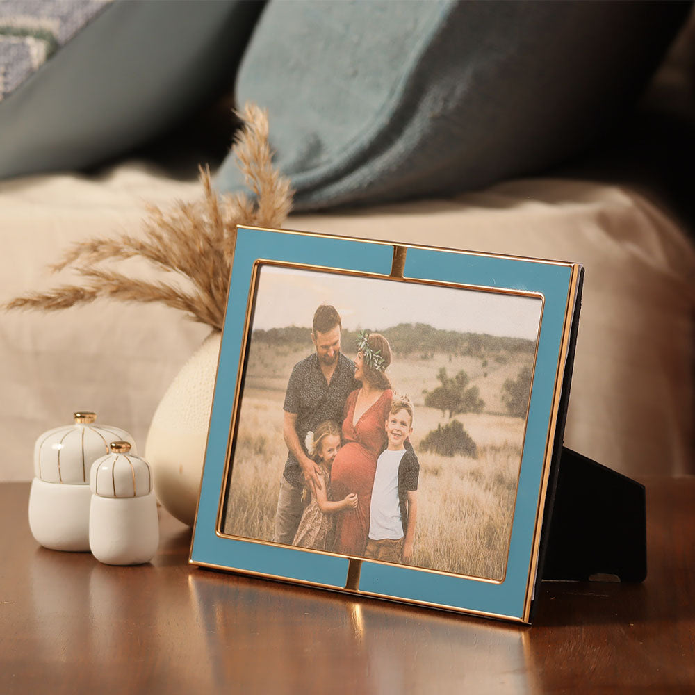 Eden Photo Frame Large - Teal Gold