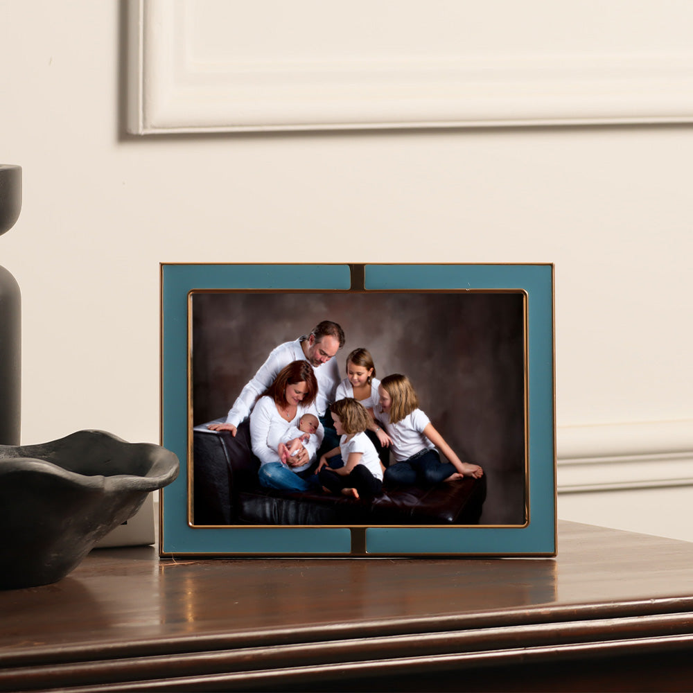 Eden Photo Frame Large - Teal Gold