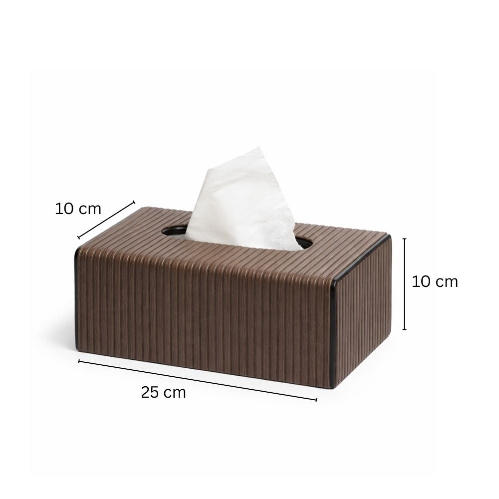 Edge Tissue Box Holder - Brown