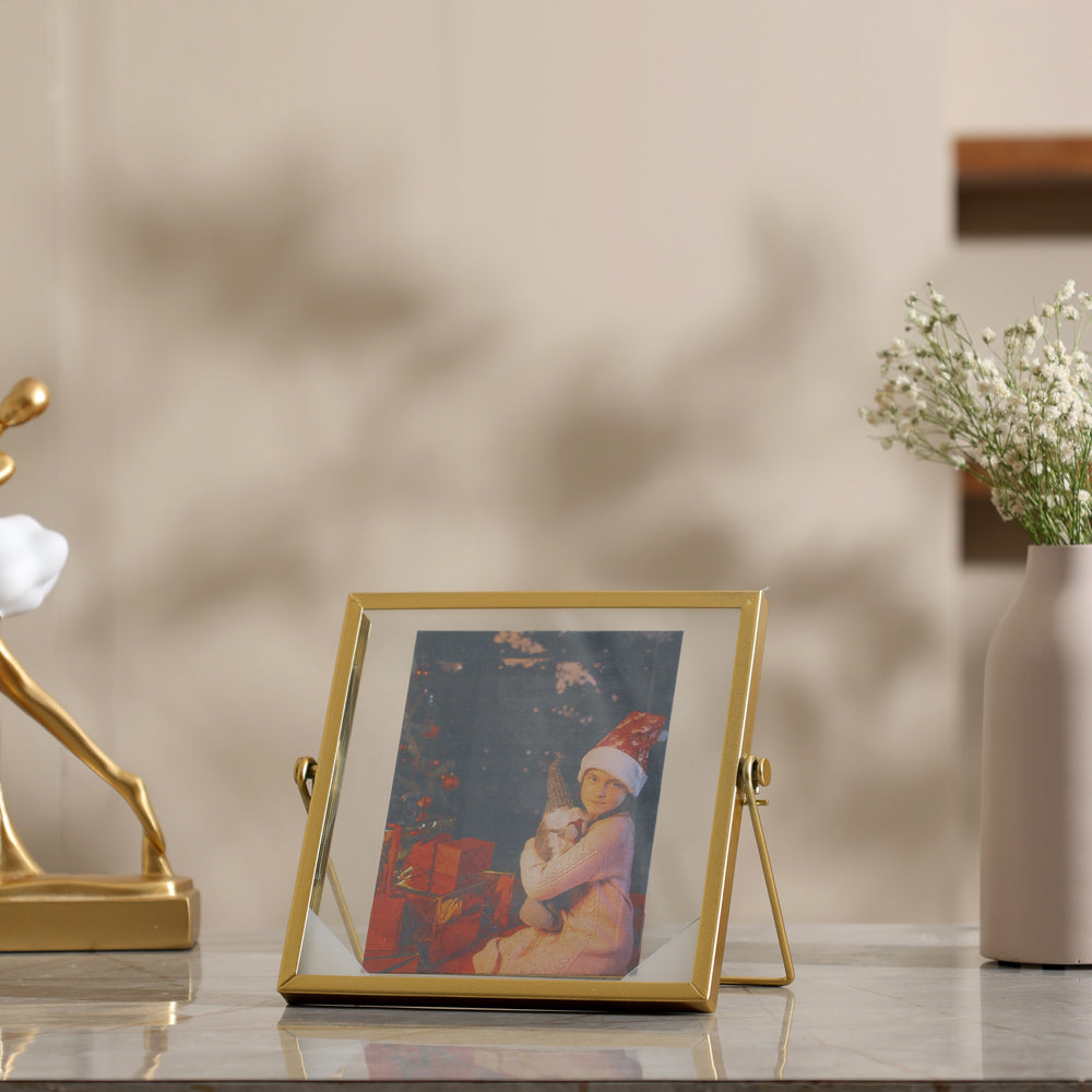 Edge Photo Frame Square - Gold