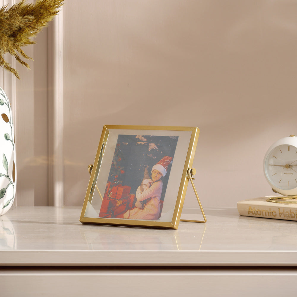 Edge Photo Frame Square - Gold