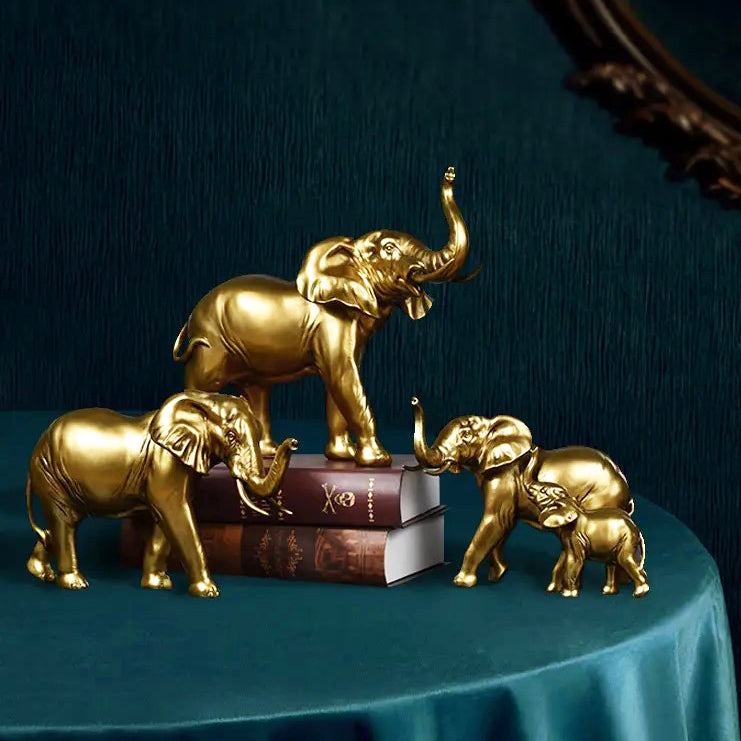 Elephant Decorative Sculpture - Gold