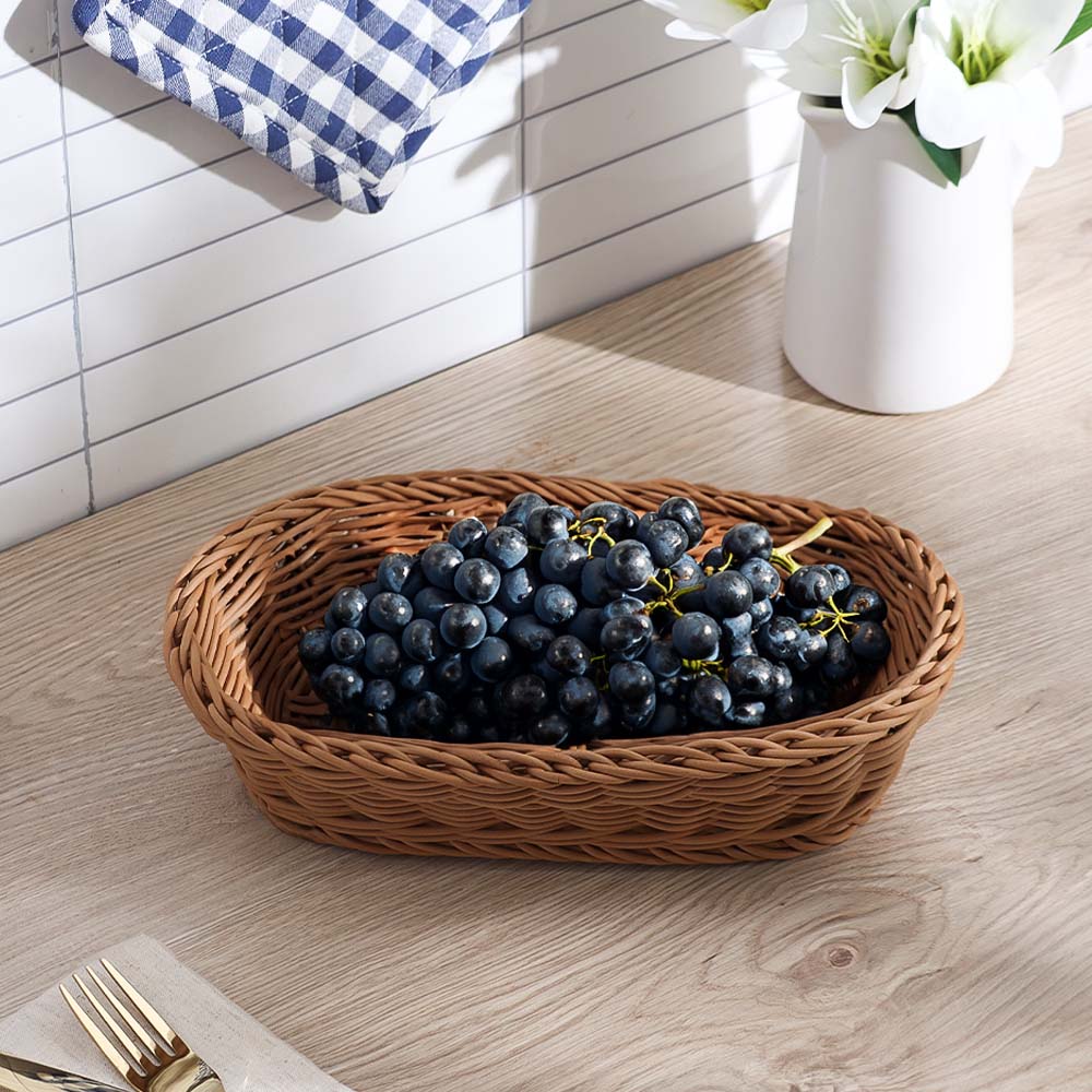 Elia Oval Basket Small - Khaki