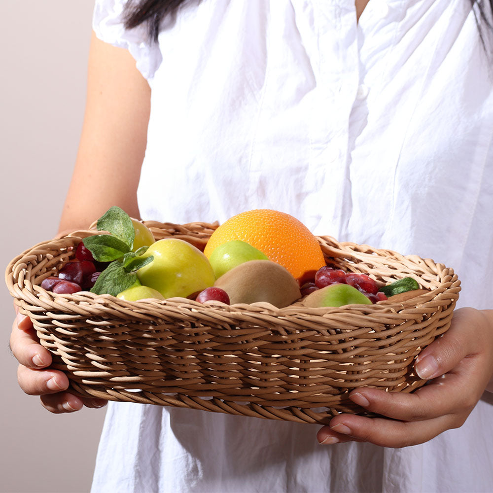 Elia Oval Basket Small - Khaki