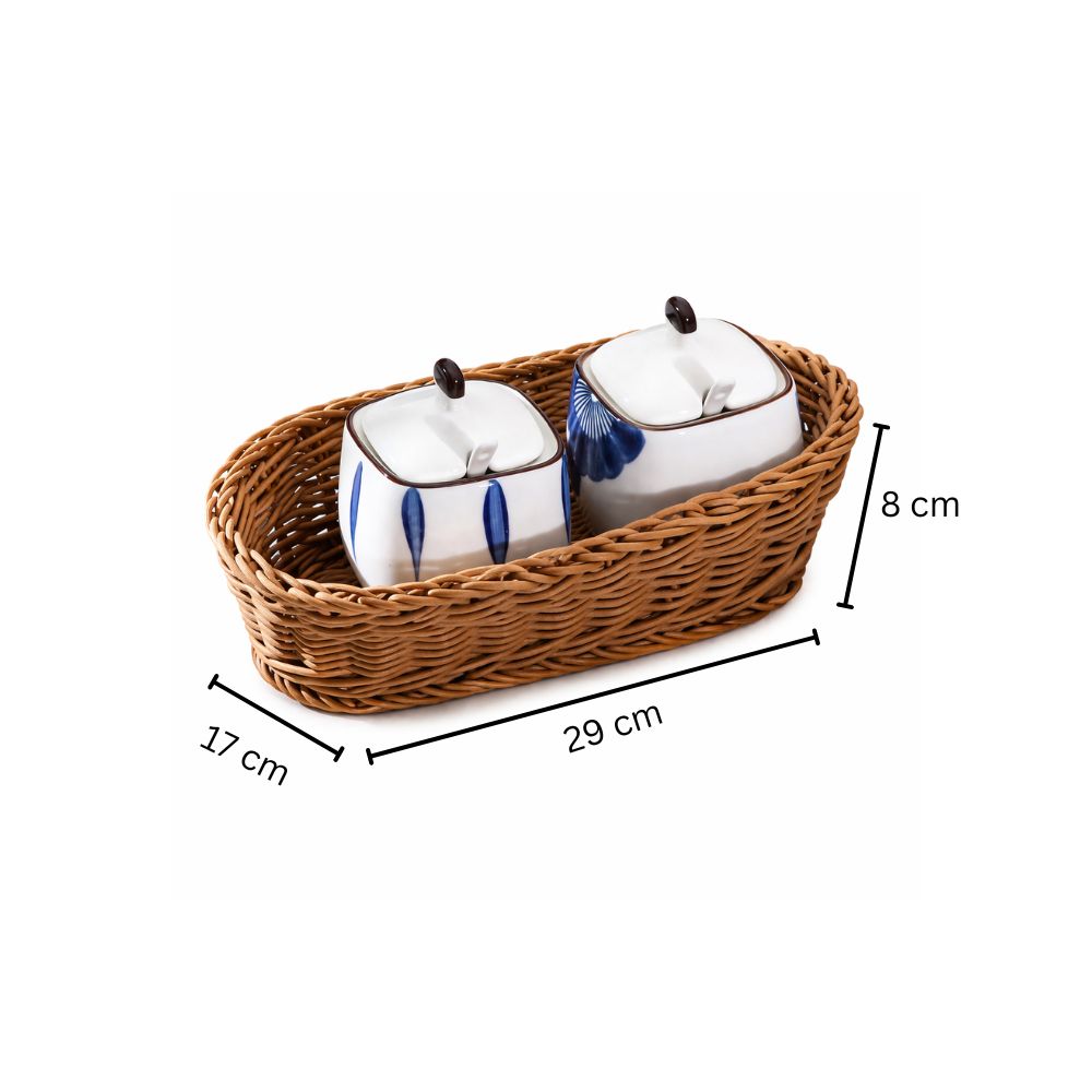 Elia Oval Basket Small - Khaki