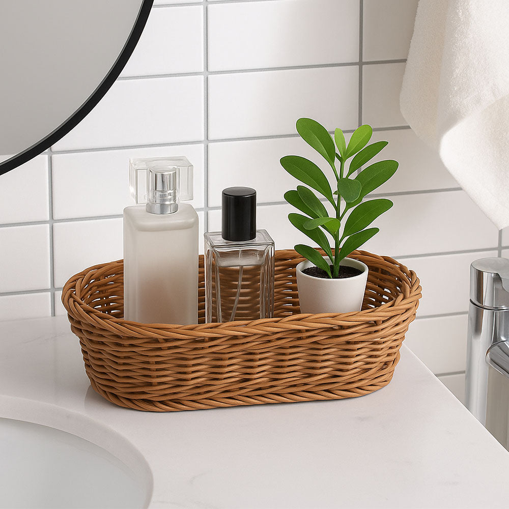 Elia Oval Basket Small - Khaki