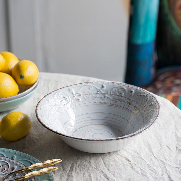 Ella Serving Bowl Large - Vintage White