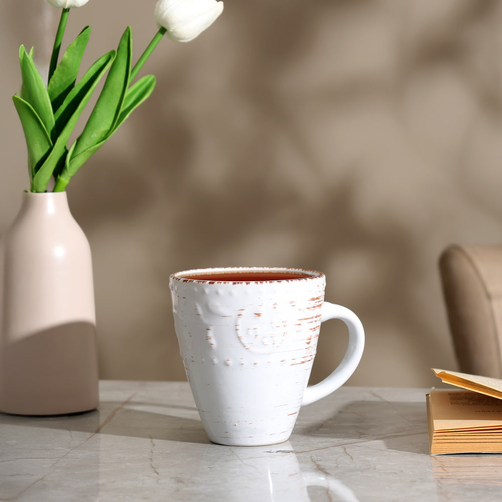 Ella Ceramic Coffee Mug - Vintage White