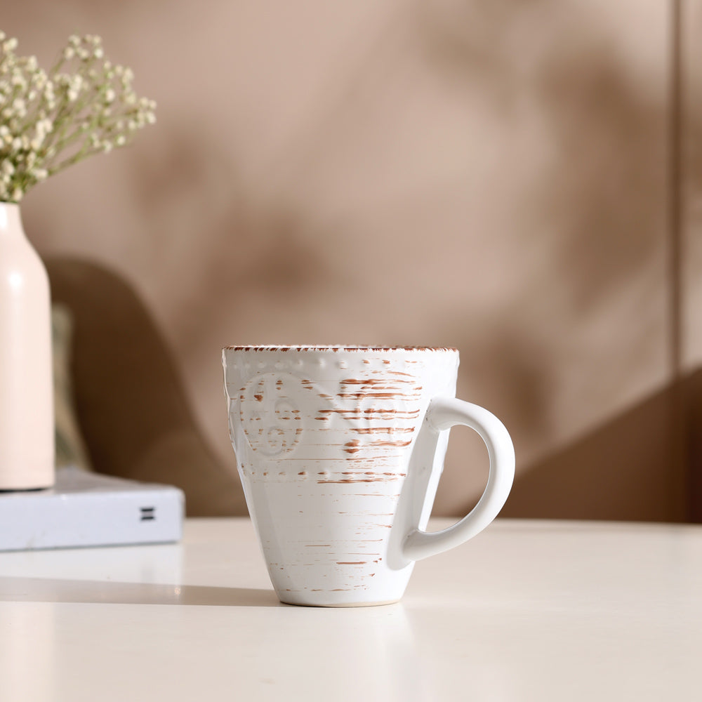 Ella Ceramic Coffee Mug - Vintage White