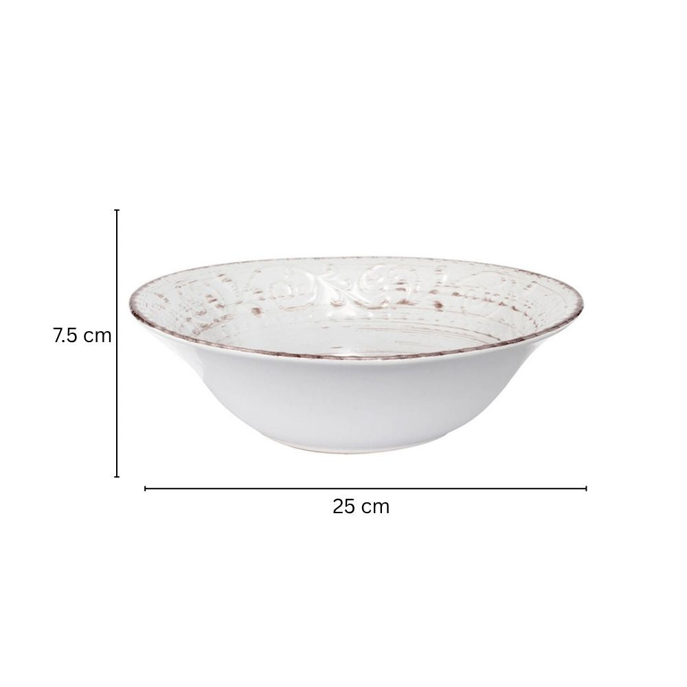 Ella Serving Bowl Large - Vintage White