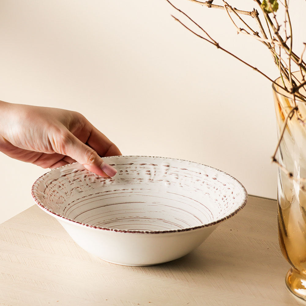 Ella Serving Bowl Large - Vintage White