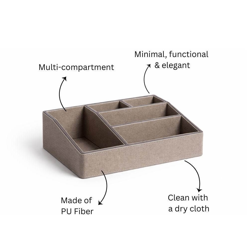 Elle Cosmetic Organiser - Patterned Grey