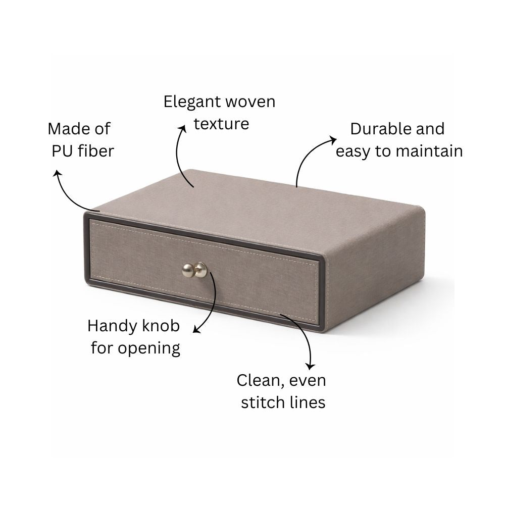 Elle Single Storage Drawer - Patterned Grey