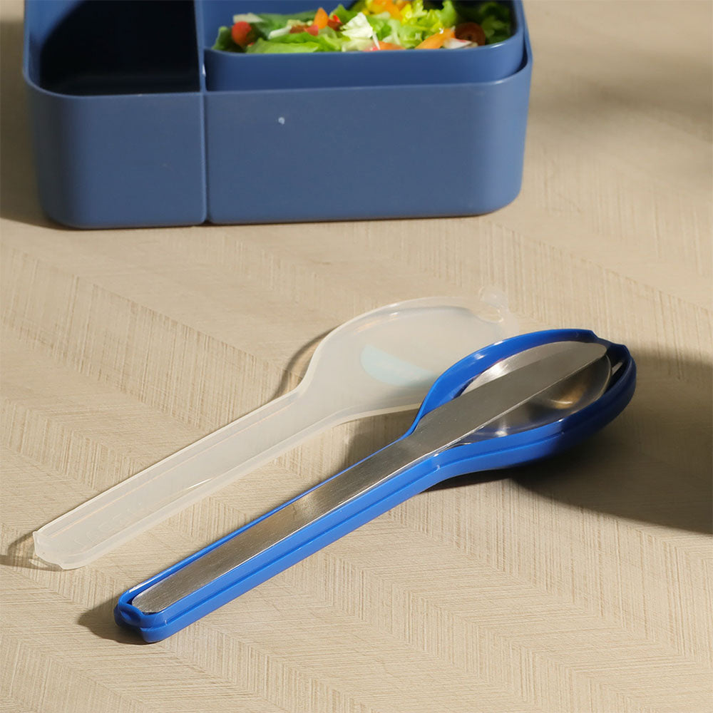 Ellipse 3-Piece Travel Cutlery Set - Nordic Blue