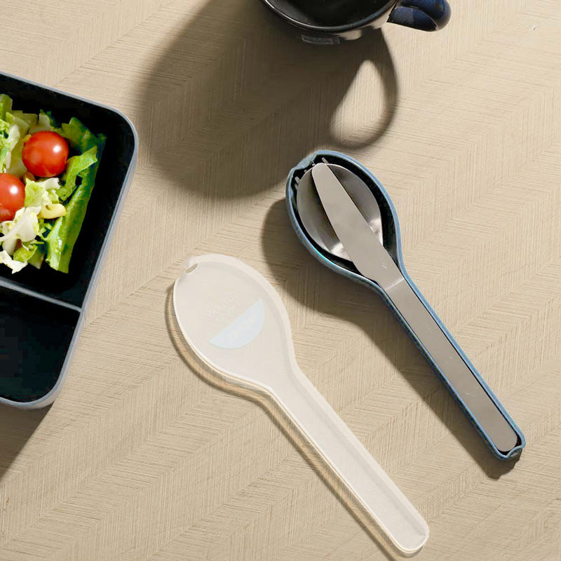 Ellipse 3-Piece Travel Cutlery Set - Nordic Blue