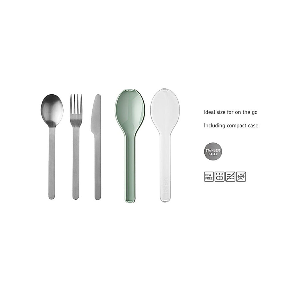 Ellipse 3-Piece Travel Cutlery Set - Nordic Sage