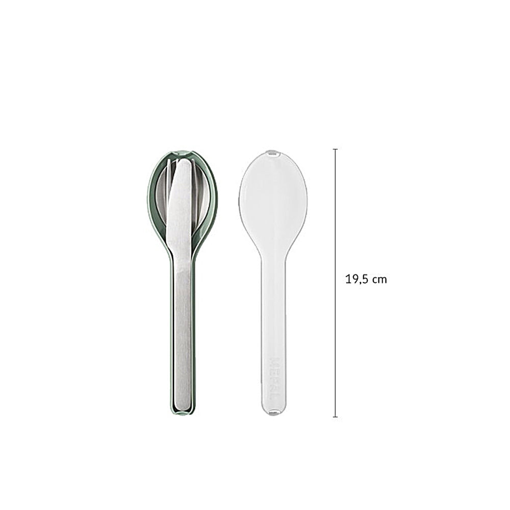 Ellipse 3-Piece Travel Cutlery Set - Nordic Sage