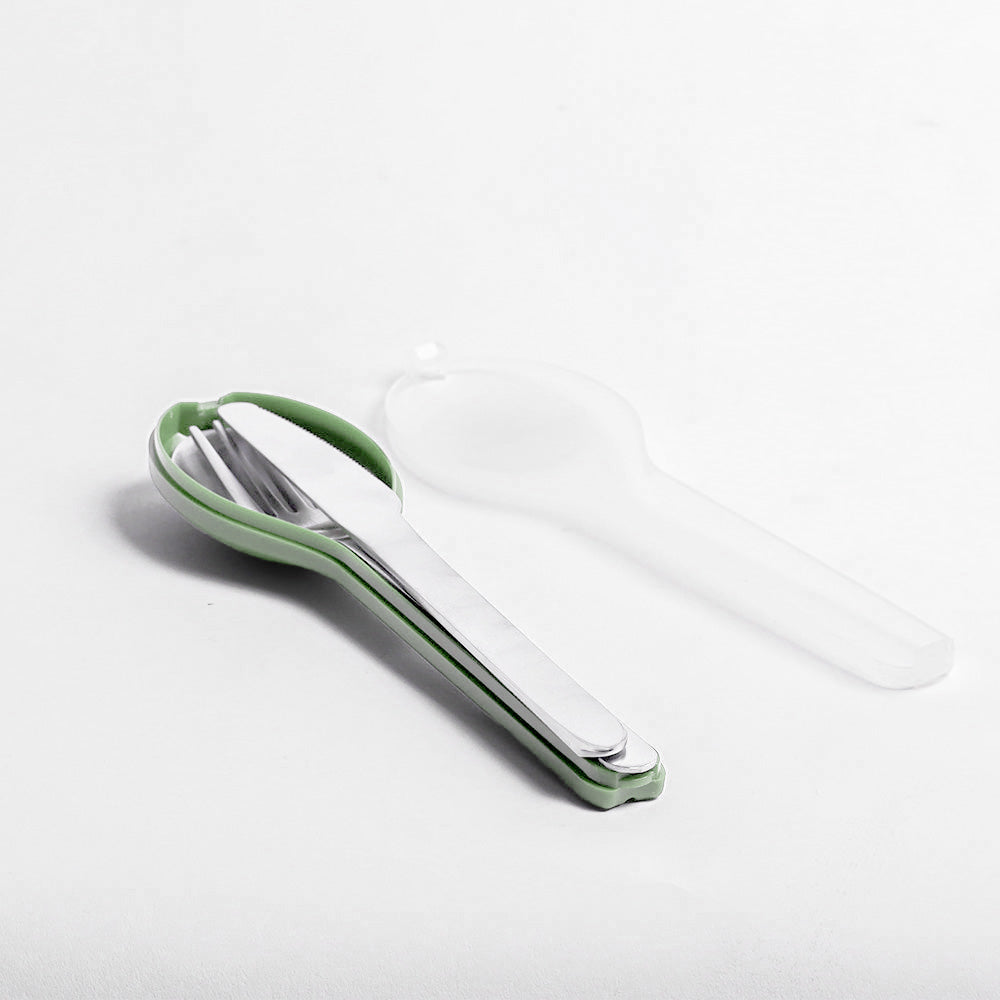 Ellipse 3-Piece Travel Cutlery Set - Nordic Sage