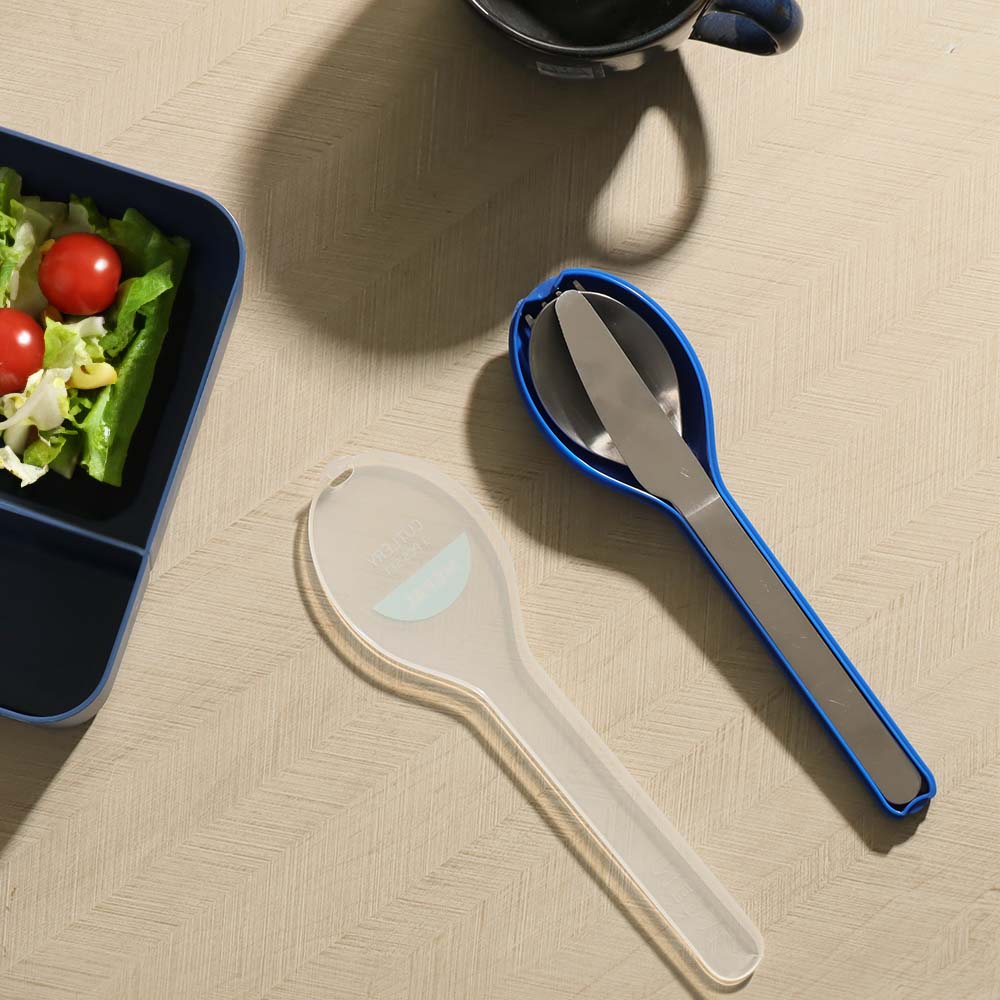 Ellipse 3-Piece Travel Cutlery Set - Vivid Blue