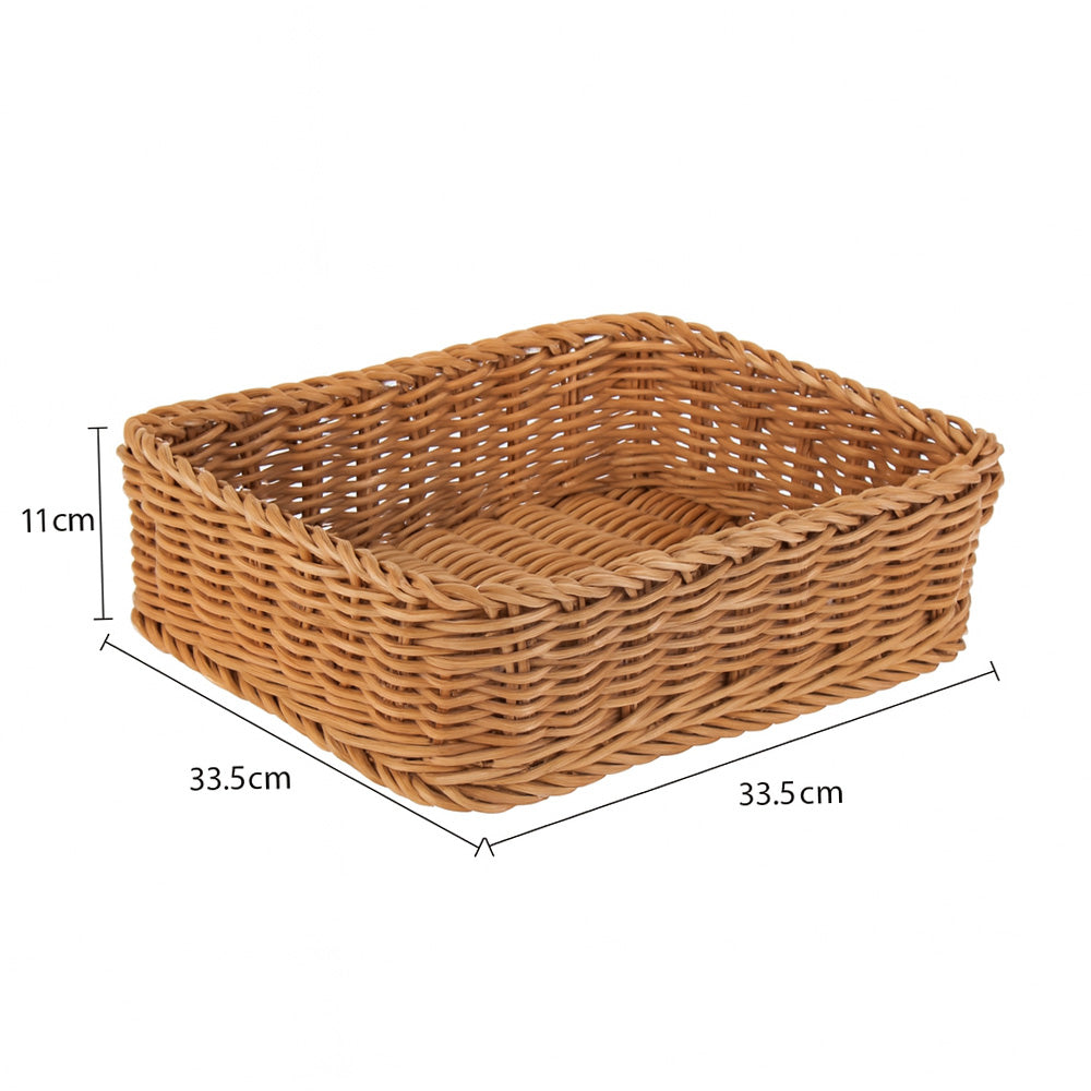 Elsa Rectangular Basket Medium - Khaki