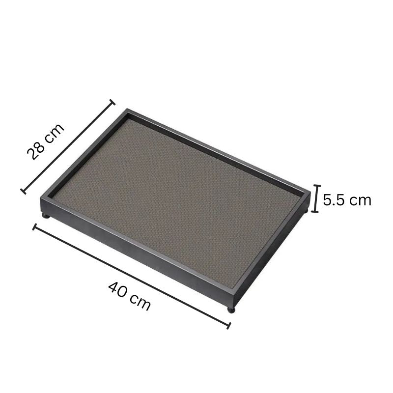 Elyx Raised Decorative Tray - Dark Grey