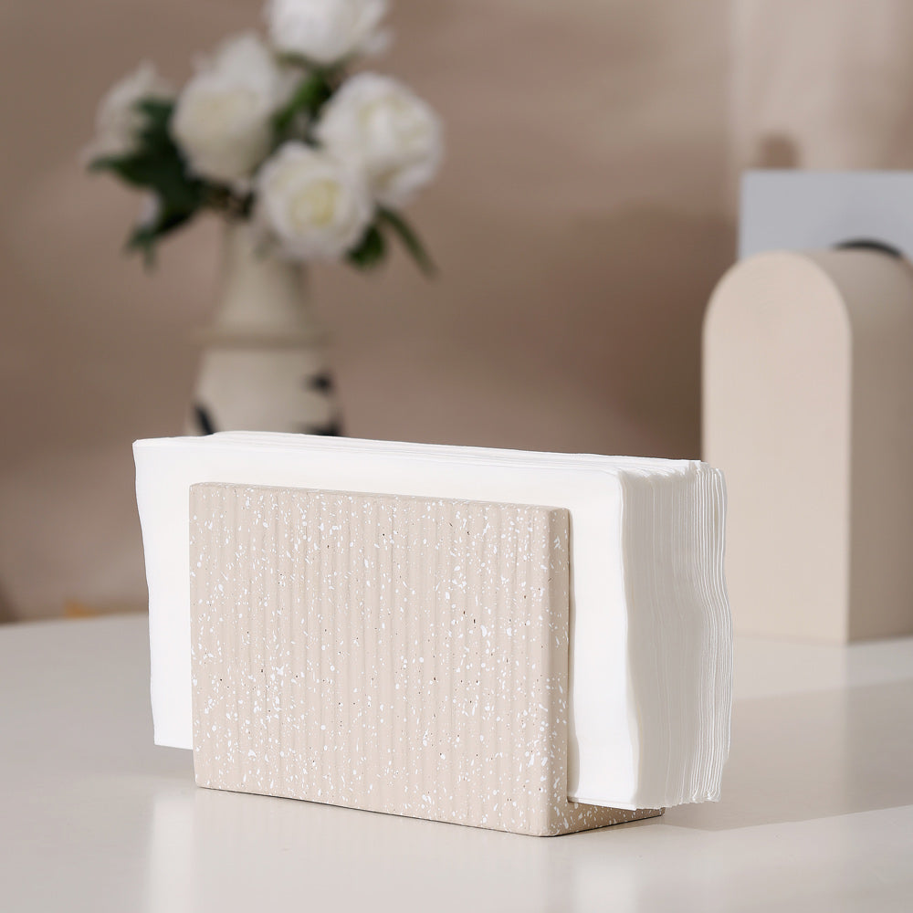 Emory Napkin Holder - Speckled Taupe