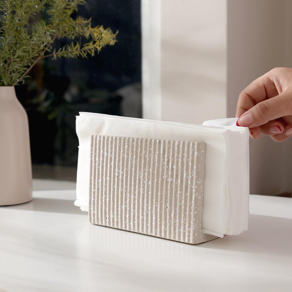 Emory Napkin Holder - Speckled Taupe
