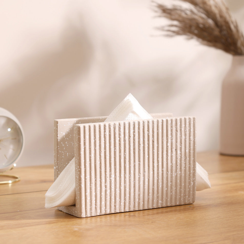 Emory Napkin Holder - Speckled Taupe