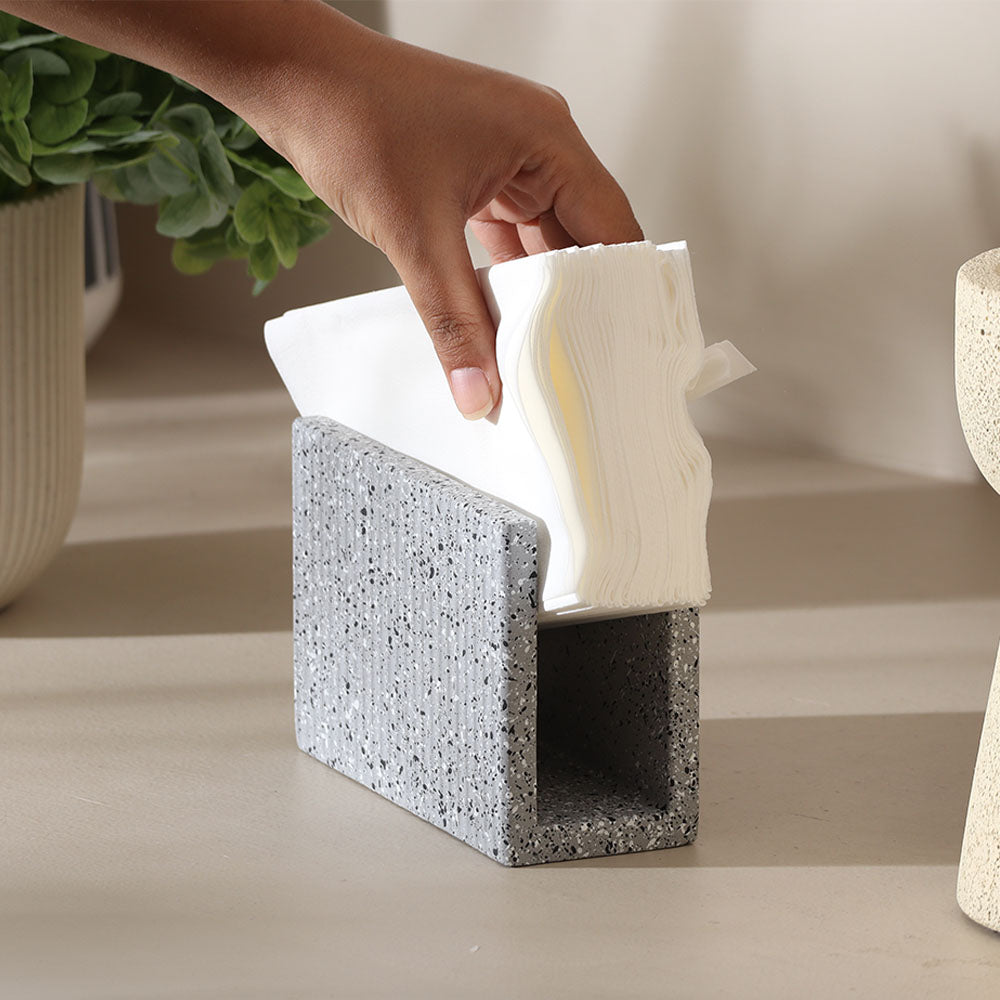 Emory Napkin Holder - Speckled Grey