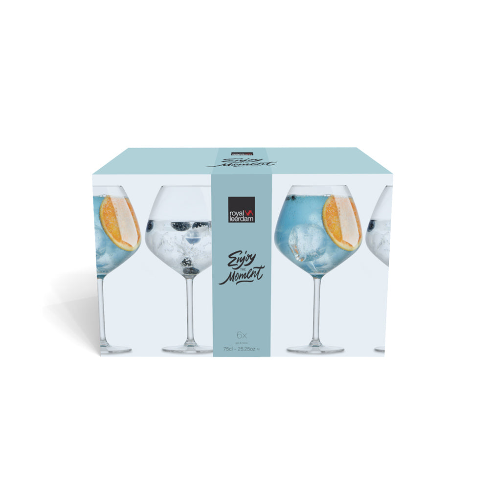 Enjoy the Moment Gin Tonic Glasses 750ml, Set of 6