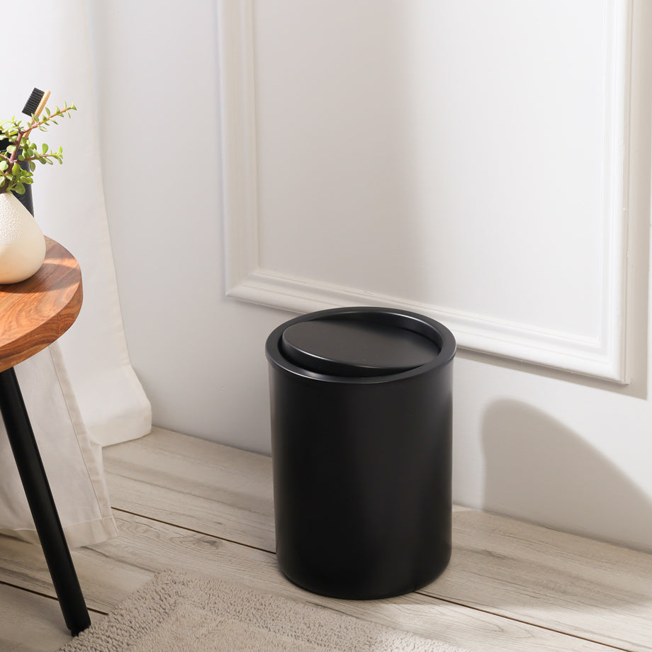 Enzo Round Waste Bin - Black