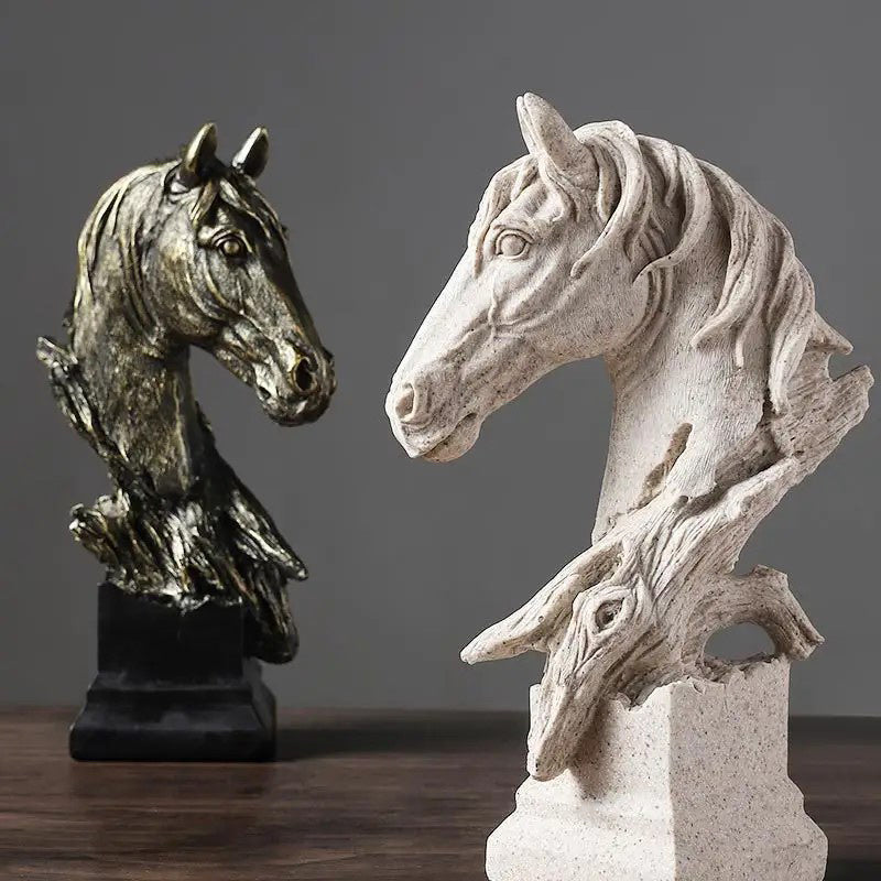 Stallion Head Sculpture Medium - Sandstone