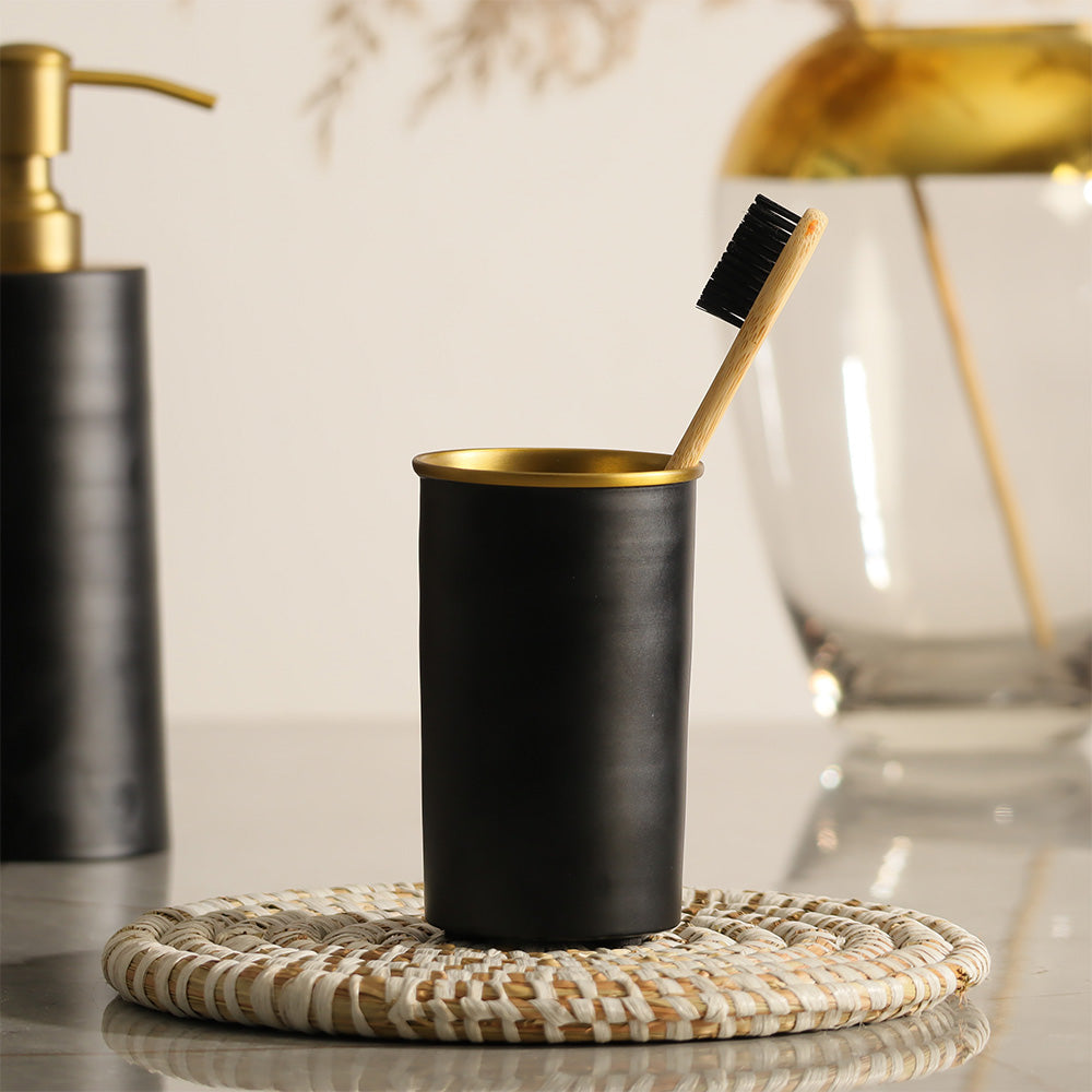 Eris Toothbrush Tumbler - Black Gold